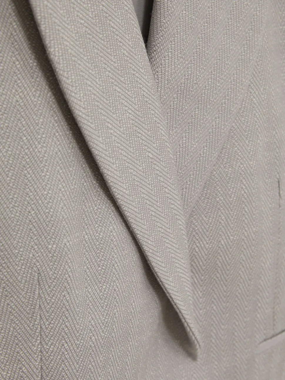 Reiss Grey Harper Double-Breasted Cropped Wool-Blend Blazer