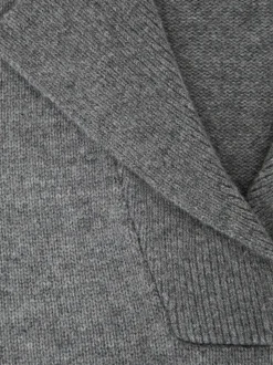 Reiss Grey Marl Flo Wool-Cashmere Collared Knit Jumper