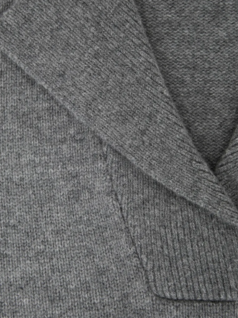 Reiss Grey Marl Flo Wool-Cashmere Collared Knit Jumper