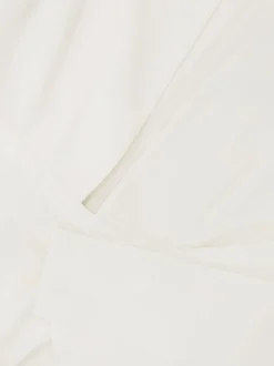 Reiss Ivory Evora Plunge-Neck Split-Sleeve Jumpsuit