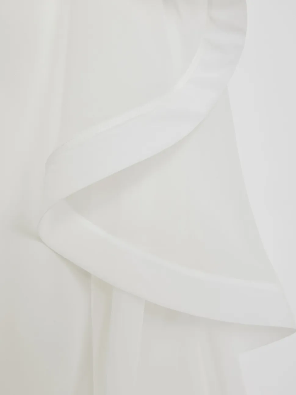 Reiss Ivory Rhiannon Silk Ruffle Bandeau Wide-Leg Jumpsuit