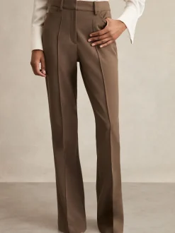 Reiss Mink Neutral Gabi Flared Suit Trousers