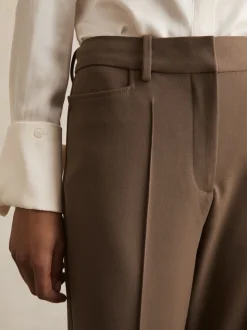 Reiss Mink Neutral Gabi Flared Suit Trousers