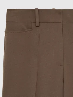 Reiss Mink Neutral Gabi Flared Suit Trousers
