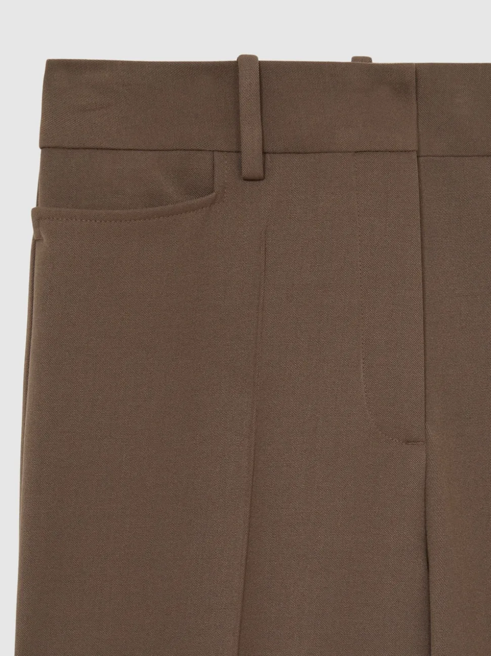 Reiss Mink Neutral Gabi Flared Suit Trousers