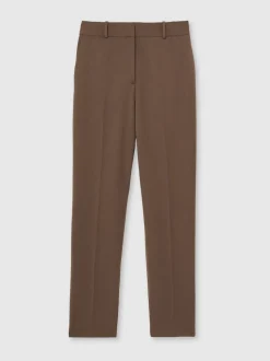 Reiss Mink Neutral Gabi Petite Slim-Fit Suit Trousers