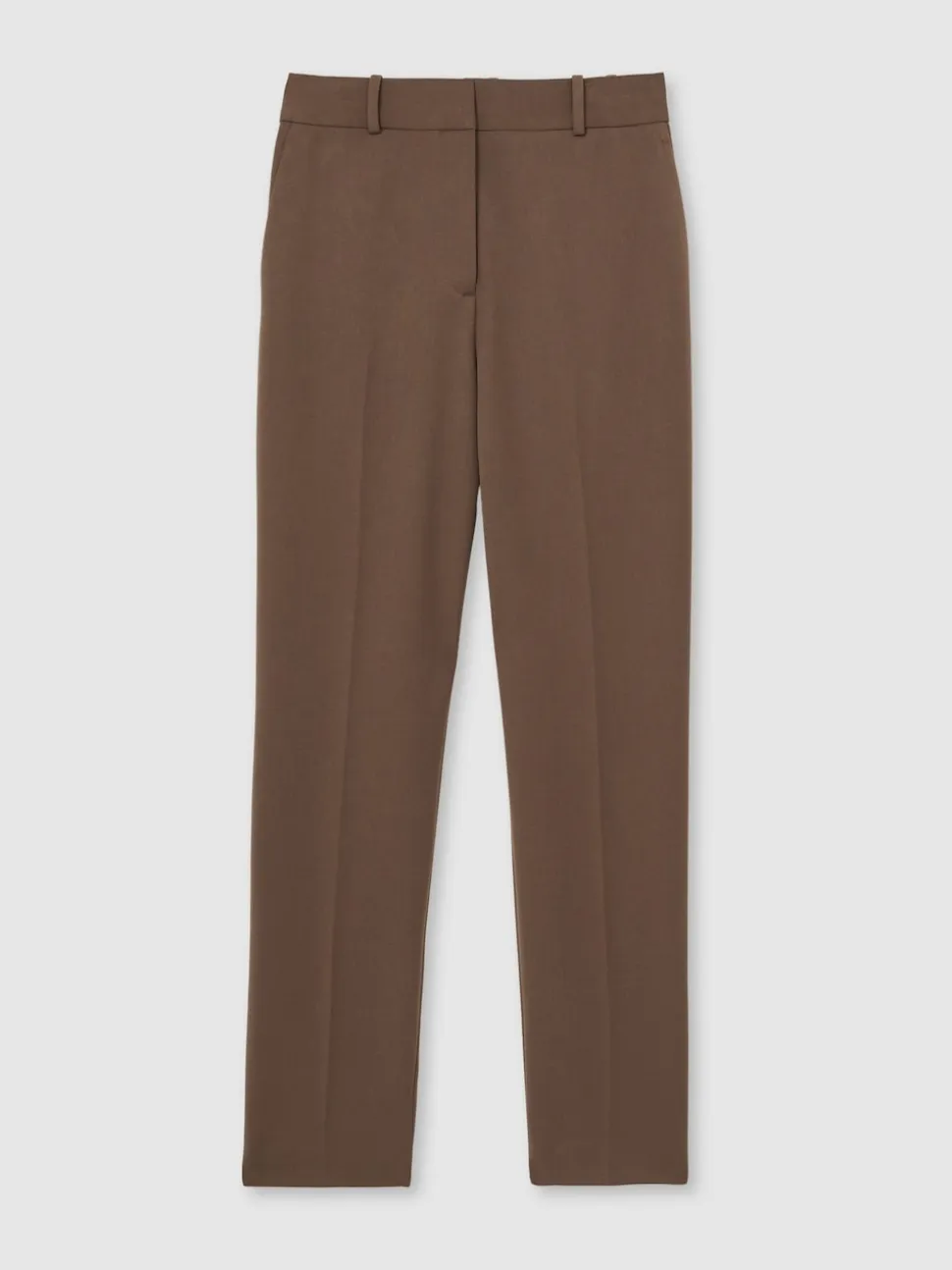 Reiss Mink Neutral Gabi Petite Slim-Fit Suit Trousers
