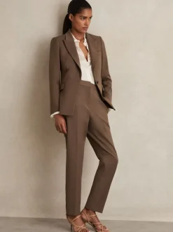 Reiss Mink Neutral Gabi Slim-Fit Suit Trousers
