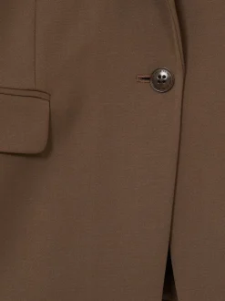 Reiss Mink Neutral Gabi Tailored Single Breasted Suit Blazer