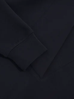 Reiss Navy Annabel Interlock Shawl-Neck Sweatshirt with Modal