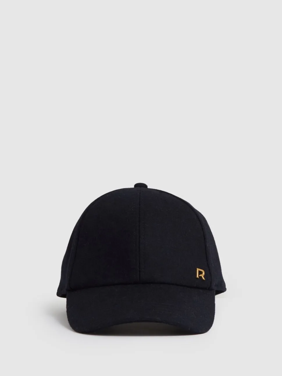 Reiss Navy Fiona Wool-Blend Flannel Baseball Cap