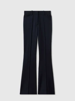 Reiss Navy Gabi Flared Suit Trousers