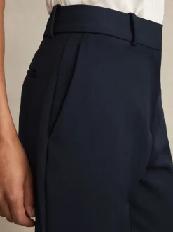 Reiss Navy Gabi Petite Slim-Fit Suit Trousers