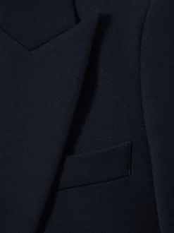 Reiss Navy Gabi Petite Tailored Single Breasted Suit Blazer