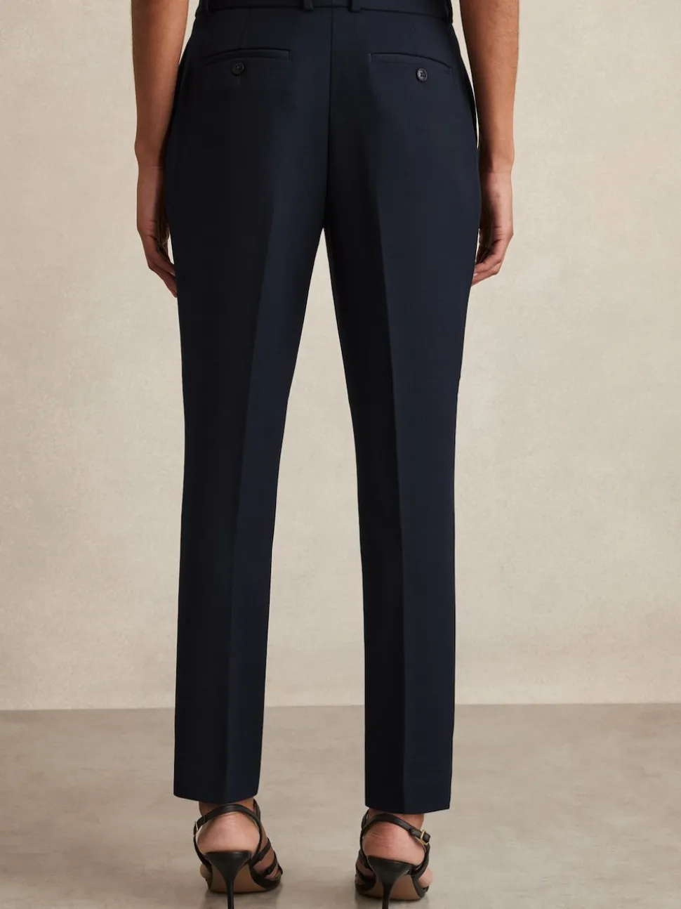 Reiss Navy Gabi Slim-Fit Suit Trousers