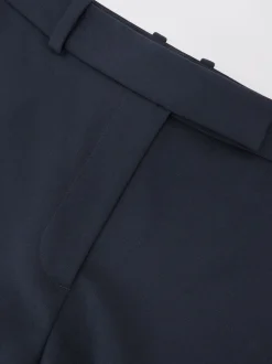 Reiss Navy Gabi Wide-Leg Suit Trousers