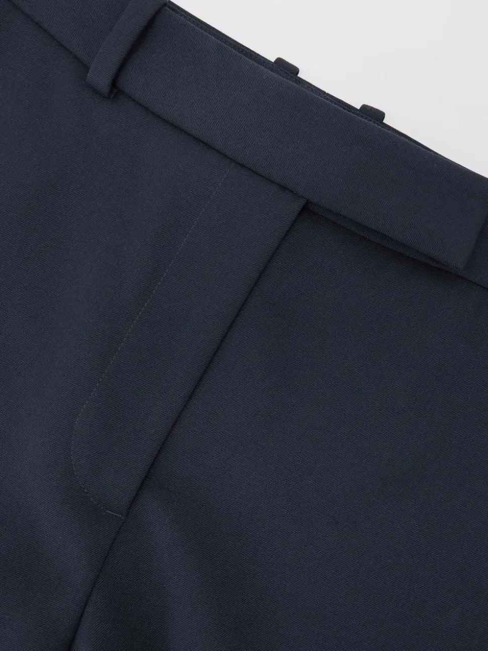 Reiss Navy Gabi Wide-Leg Suit Trousers