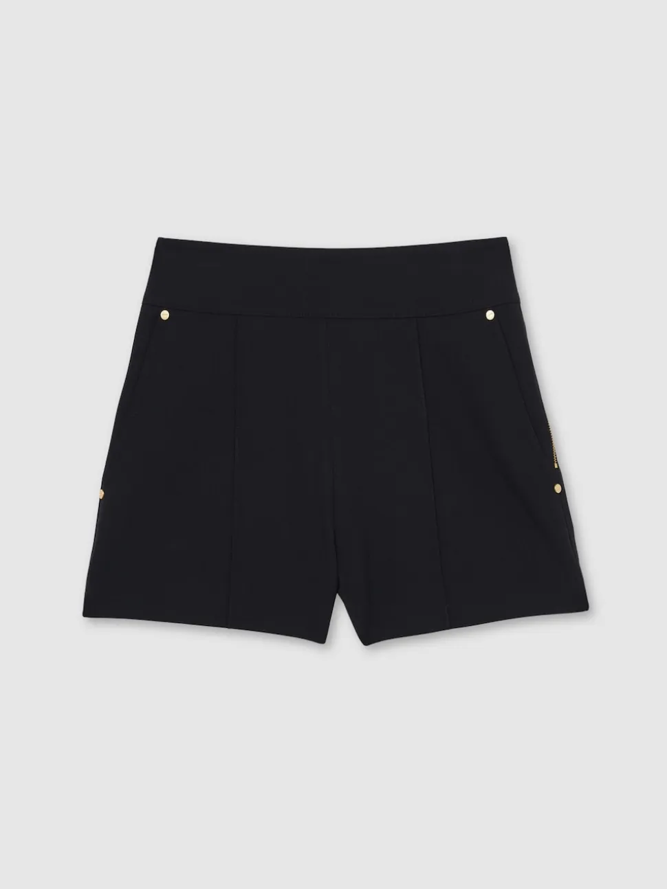 Reiss Navy Immie Stud-Detail Tailored Shorts
