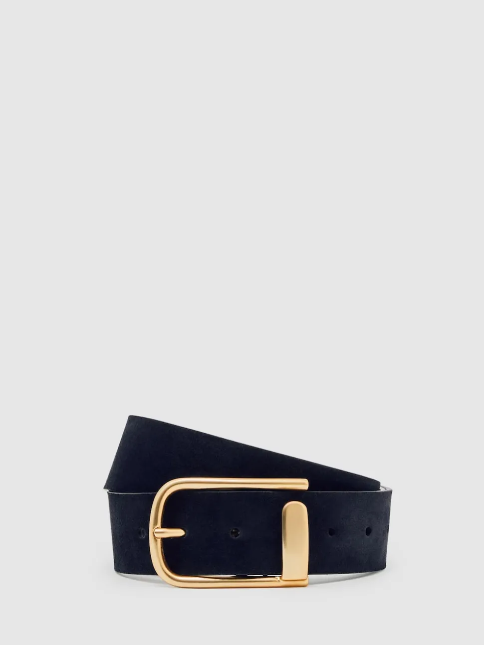Reiss Navy Iyla Suede Half Keeper Belt