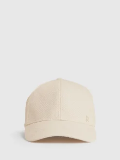 Reiss Neutral Cassie Waffle-Knit Baseball Cap
