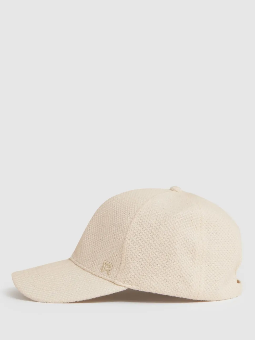 Reiss Neutral Cassie Waffle-Knit Baseball Cap