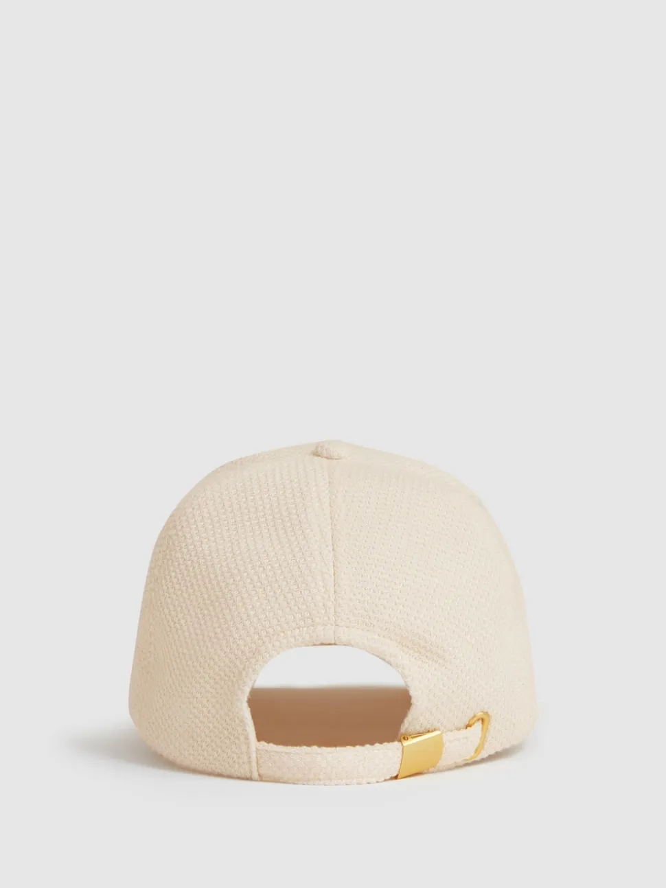Reiss Neutral Cassie Waffle-Knit Baseball Cap