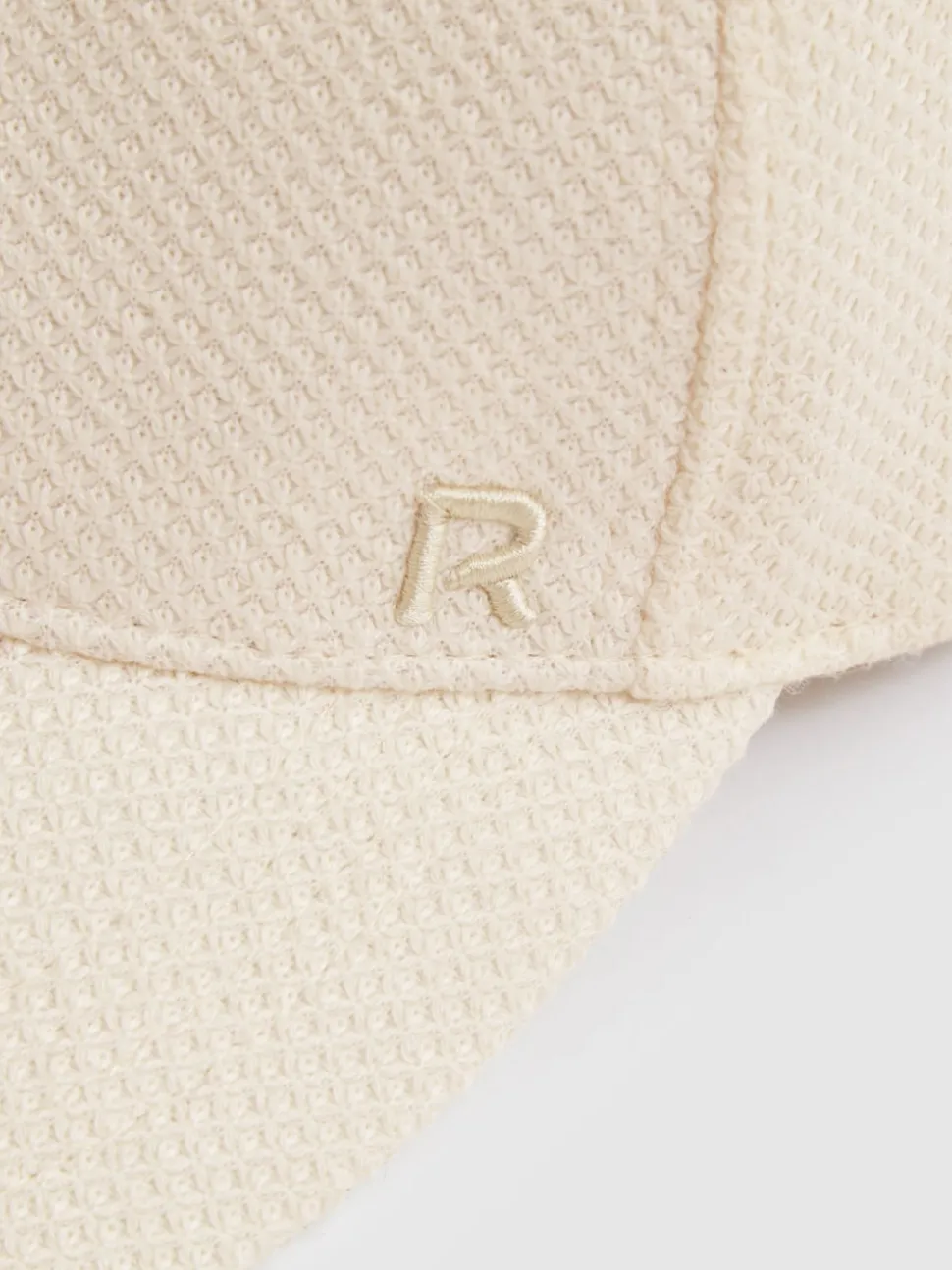 Reiss Neutral Cassie Waffle-Knit Baseball Cap