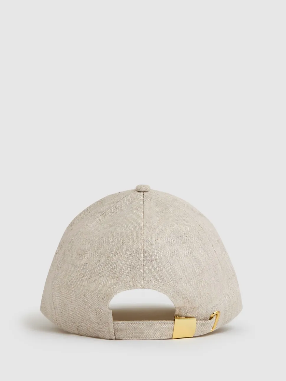 Reiss Neutral Lilly Linen Logo Baseball Cap