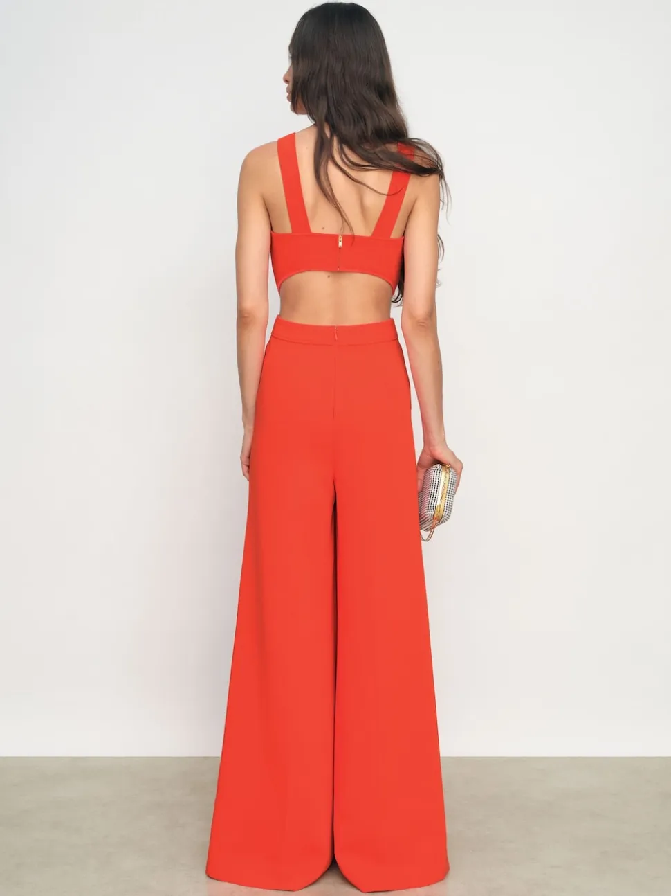 Reiss Orange Dion Wide-Leg Cut-Out Jumpsuit