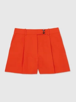 Reiss Orange Raine Tailored Shorts With Linen