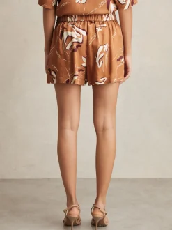 Reiss Orange Sammie Printed Twill Shorts