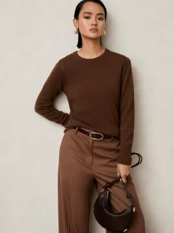 Reiss Oxblood Drew Patent Leather Oval Buckle Belt
