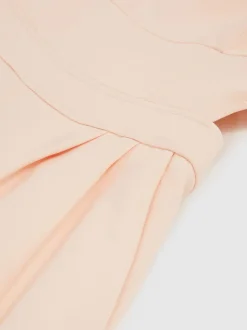 Reiss Pale Pink Dion Wide-Leg Cut-Out Jumpsuit