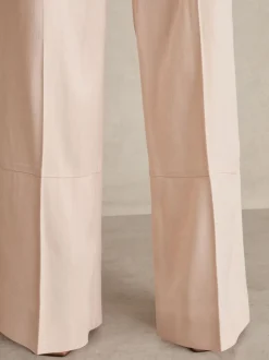 Reiss Pink Darcie Petite Wide-Leg Suit Trousers
