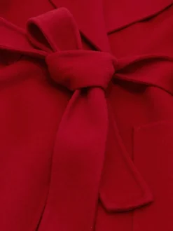 Reiss Red Lucia Wool-Blend Double-Breasted Blindseam Coat