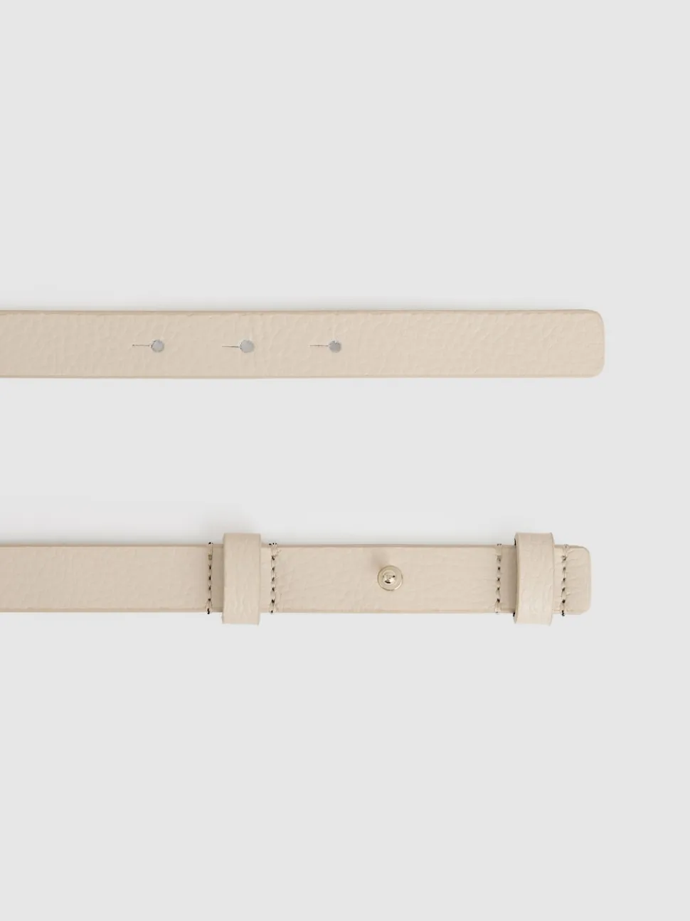 Reiss Stone Hayley Leather Square Hinge Belt