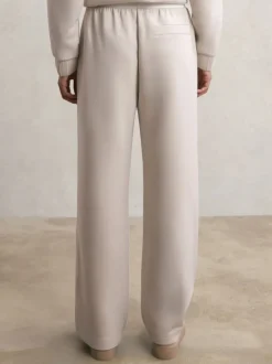 Reiss Stone Laney Petite Premium Interlock Wide-Leg Joggers