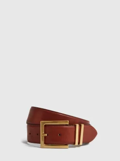 Reiss Tan Brompton Leather Belt