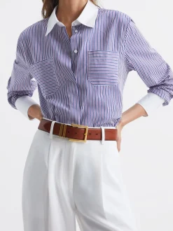 Reiss Tan Brompton Leather Belt