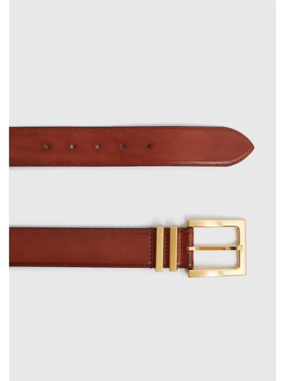 Reiss Tan Brompton Leather Belt