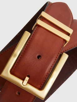 Reiss Tan Brompton Leather Belt