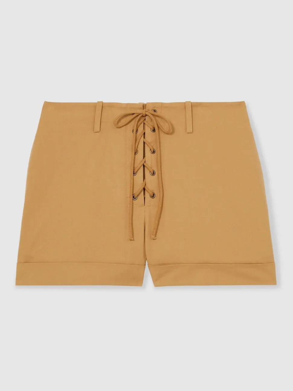 Reiss Tan Clement Cotton Lace-up Shorts