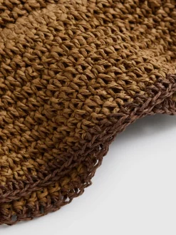 Reiss Tan Enziya Straw Sun Hat