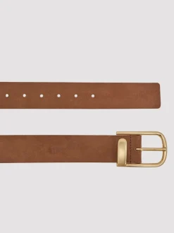 Reiss Tan Iyla Suede Half Keeper Belt