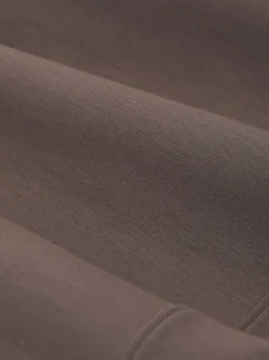 Reiss Taupe Brown Laney Premium Interlock Tapered Joggers