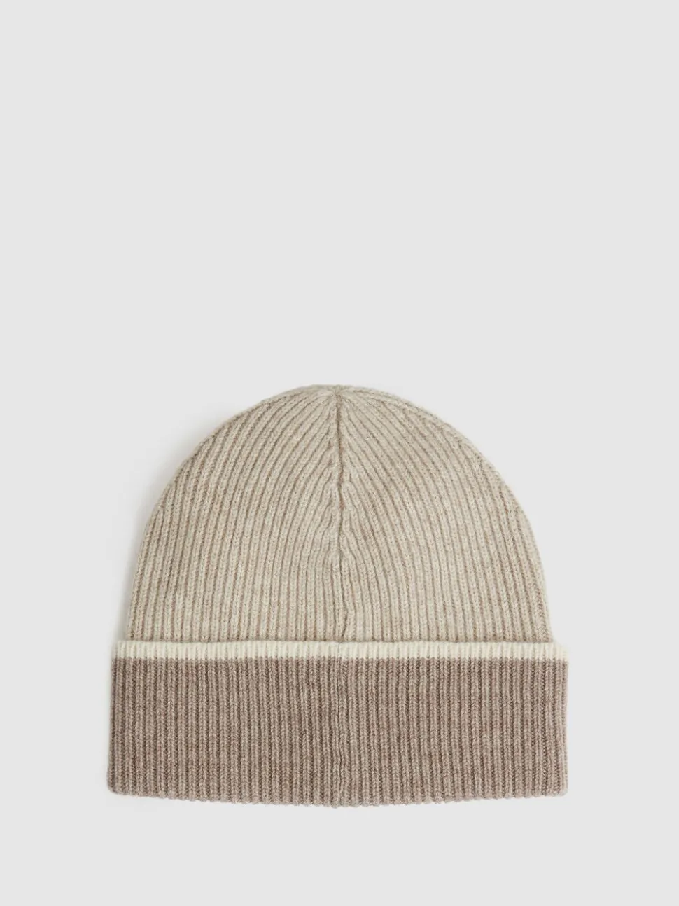 Reiss Taupe Filipa Wool-Blend Tipped Beanie