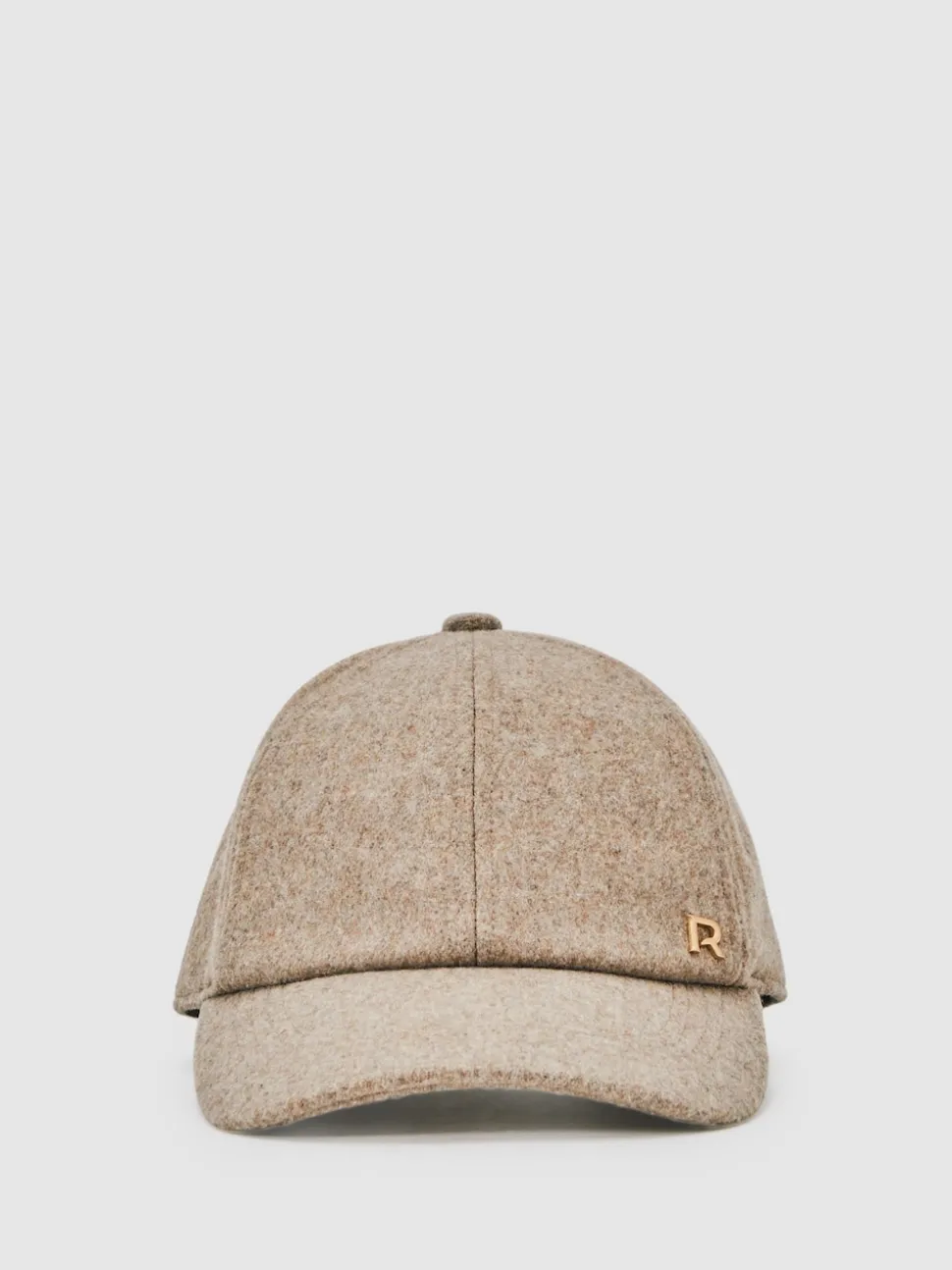 Reiss Taupe Fiona Wool-Blend Flannel Baseball Cap
