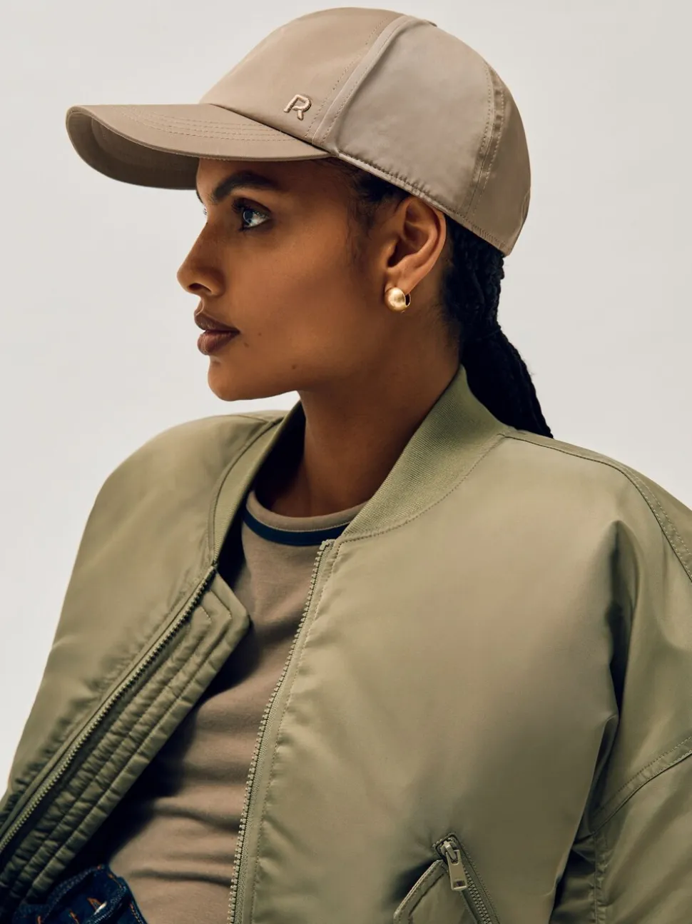 Reiss Taupe Nicole Logo-Embroidered Baseball Cap