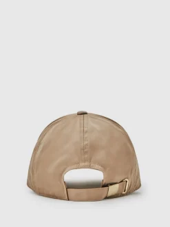 Reiss Taupe Nicole Logo-Embroidered Baseball Cap
