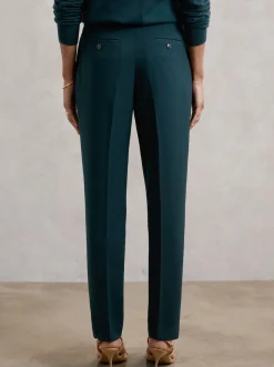 Reiss Teal Gabi Slim-Fit Suit Trousers